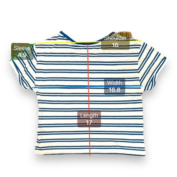 Bongo Striped Ringer Tee Crop Top NWOT - Picture 7 of 7